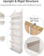 XATUS Over The Door Organizer, 6-Shelf Closet Hanging Storage with 13 Mesh Pockets, 55lbs Capacity Behind The Door Storage fo