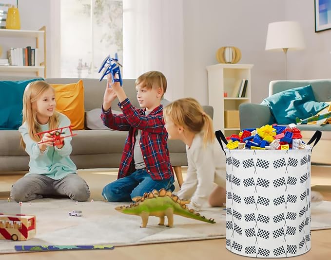 CLOCOR Kids Laundry Basket,Waterproof Baby Boys Nursery Hamper,Collapsible Fabric Storage Container,Toys Bin,Room Decor,Gift 