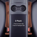 Universal Car Seat Gap Filler Plug Strip, Auto Seat Gap Organizer with Seat Belt & Storage Slot, 2 Pack Car Seat Catcher Accessories Fit Car SUV Truck for the Space Between Seat and Console, Brown