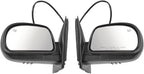 TRQ 2 Piece Driver and Passenger Side Mirror Assembly Set Electric Adjustment Heated No Memory Black Compatible with 2006-200