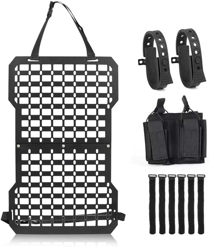 Truck Gun Rack Molle Seat Back Organizer Gun Holder Molle Panel with Magazine Pouch for Vehicles Tactical Truck Mount Panels