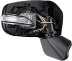 TRQ Driver and Passenger Side Mirror Set Power Heated Turn Signal Smooth Black Compatible with 2019-2020 Subaru Forester SU13