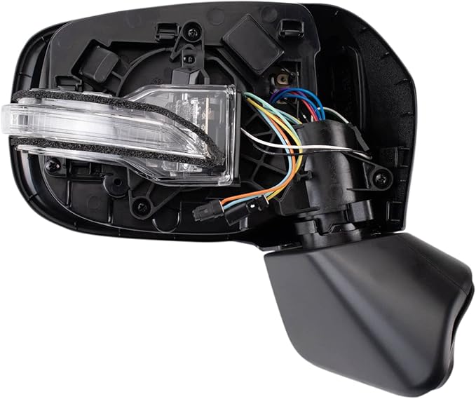 TRQ Driver and Passenger Side Mirror Set Power Heated Turn Signal Smooth Black Compatible with 2019-2020 Subaru Forester SU13