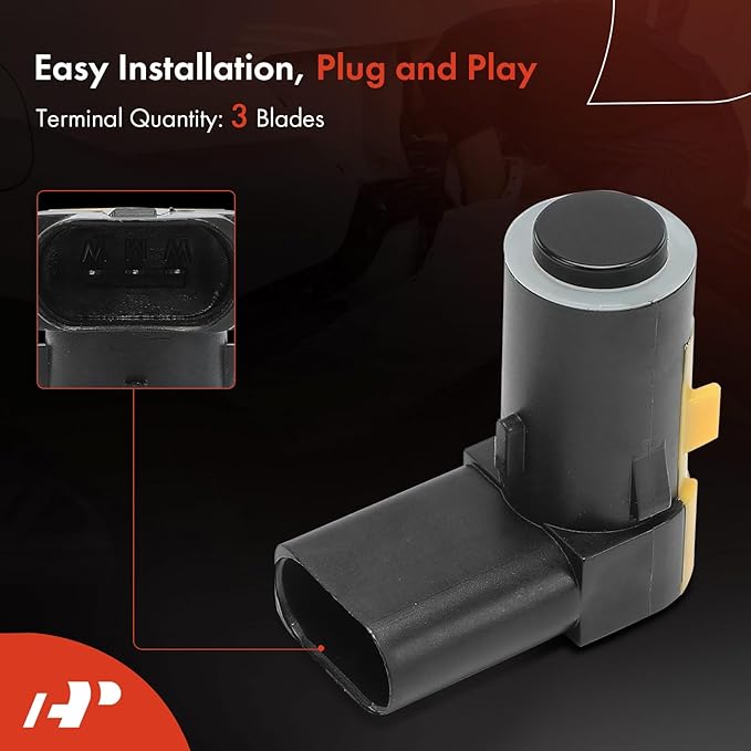 A-Premium 4-PC Front Reverse Backup Parking Assist Sensor Compatible with Select Maserati & Ferrari Models - GranTurismo 2008-2012, GranCabrio 2010-2011, 599 GTB 2007-2010, California 2009-2014