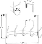 LYNK Professional® Home™ Over the Door Hooks - 10 Hook – Over the Door Coat Rack - Over the Door Hanger - Hanging Towels or C