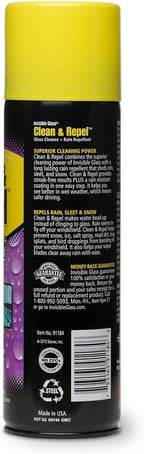 Invisible Glass 91184 19-Ounce Premium Glass Cleaner with Rain Repellent for Exterior Automotive Glass and Windshields to Shi