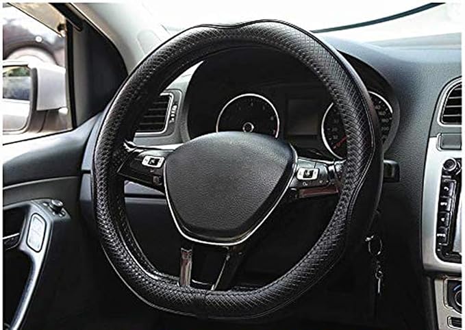 Mayco Bell Flat Bottom Size Steering Wheel Cover Anti-Slip,Safety,Soft,Breathable,Durable,Full Surround,Comfortable Grip Micr