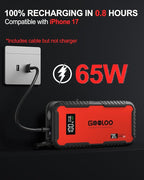 GOOLOO GT3000 Jump Starter, 65W Quick Charge, 3000A Battery Jumper Starter Portable, 12V SuperSafe Lithium Battery