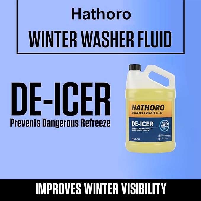 De-Icer Windshield Washer Fluid, -34°F Protection | 1 Gallon - 6 Pack