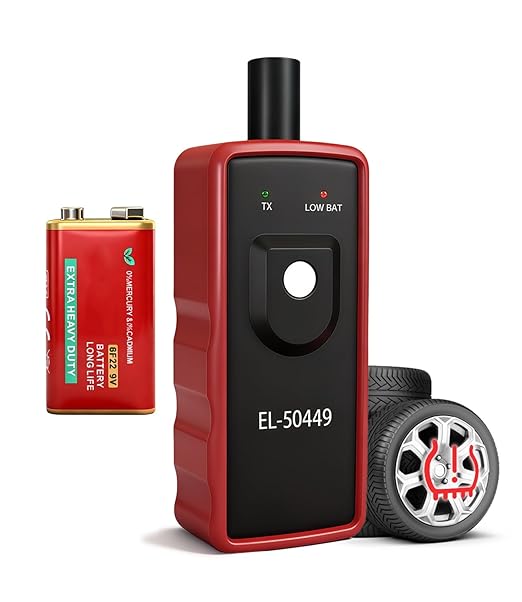 Ford TPMS Relearn Tool with Battery, FIRSTOOL EL-50449 TPMS Reset Tool, Tire Sensor Programmer Tire Pressure Sensor Reset for