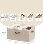 StorageWorks Under Bed Storage with Lid with Shoe Organizer for Closet