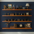 IEO Long Wooden Floating Shelves for Room Wall, Natural Wood Floating Shelves Wall Mounted Kitchen Shelf for Living Room, Bed