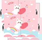 Car Sun Shade for Baby - EOHMAK Car Side Window Sun Shade Cover Upgrade Double Opening Car Interior Curtain Sun Blocker Blind (Pink Rabbit, 2 Pack)