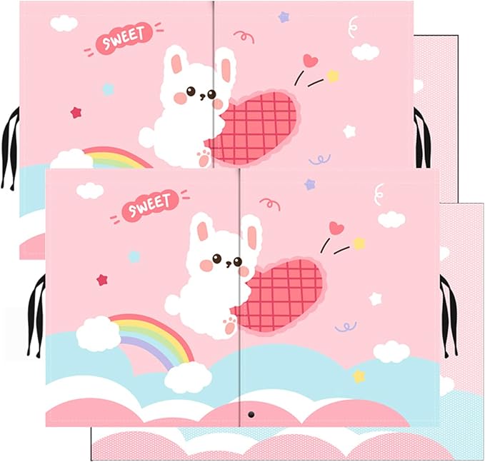 Car Sun Shade for Baby - EOHMAK Car Side Window Sun Shade Cover Upgrade Double Opening Car Interior Curtain Sun Blocker Blind (Pink Rabbit, 2 Pack)