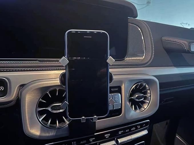 iJDMTOY Dashboard Direct Clip-On Mount Phone Gravity Holder Compatible with Mercedes 2019-up W463A G-Class G500 G550 G63 AMG (Won't Occupy Air Vent Opening)