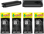 LITTLE TREES Car Air Freshener | Vent Wrap Provides Long Lasting Scent, Invisibly Fresh | 16 Air Fresheners | Black Ice