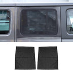Rear Window Sun Shade Covers Elasticized Breathable Mesh Car Side Window Screens Net UV Protection Sunshade for Jeep Wrangler TJ JK JL & Gladiator JT 1997-2023,2PCS