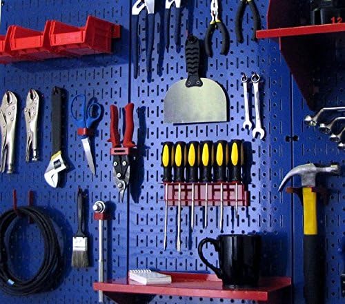 Wall Control 30-P-3232BU Blue Metal Pegboard Pack
