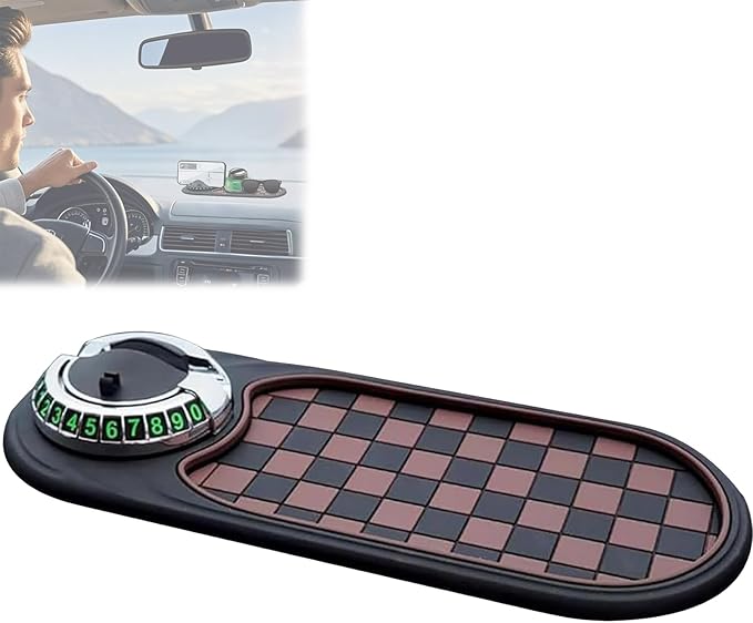 Multifunction Car Anti-Slip Mat, Multifunction 4-in-1 Car Mobile Phone Anti-Slip Mat, 360 Rotatable Anti Skid Car Dashboard P