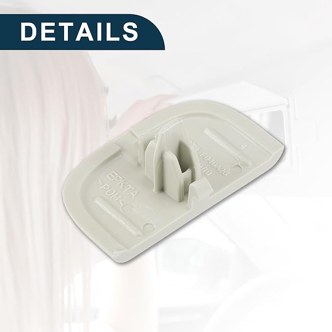 Makeup Mirror Cover Sun Visor Cap Clip for Ford Edge Robust No.DS7Z54672A40AF | Inner Sun Visor Bolt Cover Grey White with Flat Pry Bar 1 Set