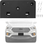 Front Bumper License Plate Frame Bracket Compatible with Ford Escape 2017 2018 2019, Black License Frame Holder Mounting Kit,