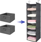 MAX Houser Hanging Shelf Closet Storage Organizer Removable Drawers ，Hanging Storage Organizer Hanging Sweater 2 Sock Underwe