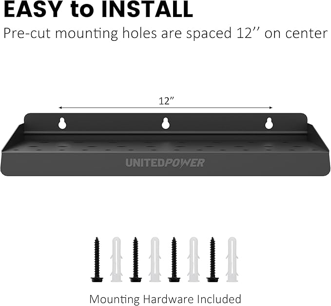 UNITEDPOWER Screwdriver Holder, Wall Mount Storage Rack Organizer for Workshop, Shed, Garage, Home, Stores up to 32 Screwdriv