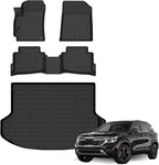 Auxko All Weather Floor Mats Cargo Mat for Kia Seltos 2024 2025 2026 TPE Liners All Season Accessories Guard Odorless Anti-Slip Floor Liners Trunk Tray for Kia Seltos 2026 2025 2024