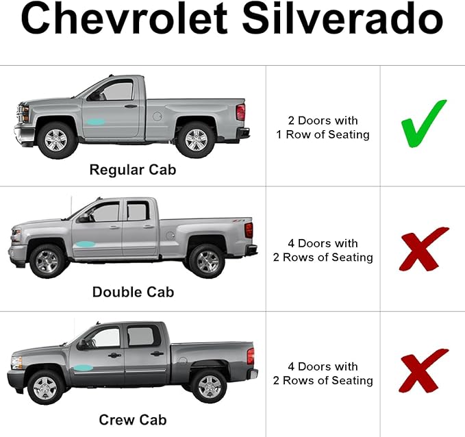 YelloPro Side Window Front Seat Reflective Sunshade Custom Fit for 2020 2021 2022 2023 2024 2025 2026 Chevrolet Silverado 2500 3500, Regular Cab 2Door, UV Reflector Protection Accessories (Set of 2)