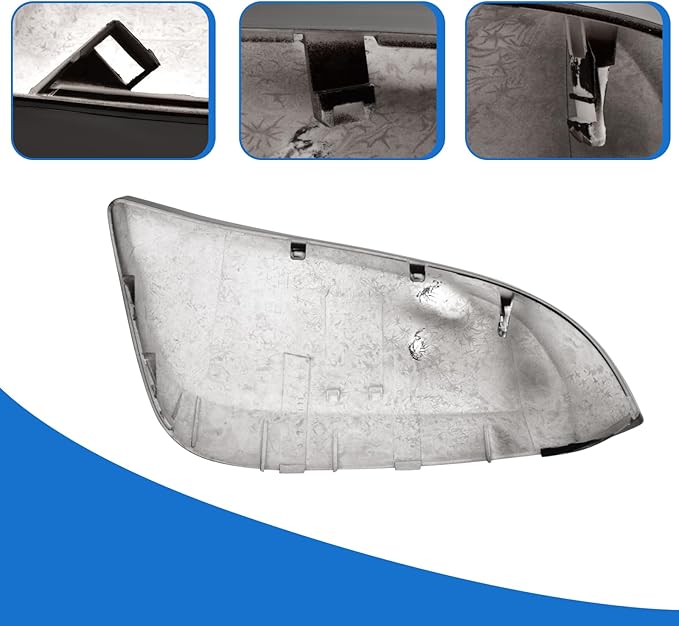 Glossy Black Door Rearview Mirror Cover Fits for Toyota 2013-2023 4Runner 2016 RAV4 HV 2013-2015 RAV4 87915-42160-J1 87945-42160-B1(Left driver side)