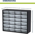 Akro-Mils 24-Drawer Plastic Drawer Storage Cabinet for Garage Organization, Bead Organizer, Building Bricks Storage, Teacher 