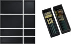 Black Silverware Organizer Small, 8 PCS Black Drawer Organizers, Stackable Tool Box Organizer for Garage Organization / 2 PCS