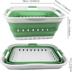 SAMMART 42L (11 gallon) Collapsible Plastic Laundry Basket - Foldable Pop Up Storage Container/Organizer - Portable Basket - 