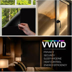 VViViD Total Blackout Adhesive Vinyl Window Tinting Sheets (6ft x 5ft, Matte Black)