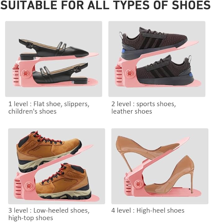 Shoe Slots Organizer 36 Pack - Shoe Organizer Space Saver 50%,Adjustable Thickening Shoe Stackers for a pair of Shoes,Shoe St