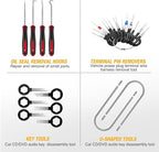 GOOACC 102Pcs Trim Removal Tool, Auto Push Pin Nylon Bumper Retainer Clip Set Fastener Terminal Remover Tool Round Handle Cro