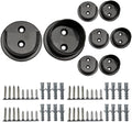QCAA Premium Solid Brass Closet Pole Socket Set, Heavy Duty, 1-1/2 inch, with Stainless Screws, Oil_Rubbed Bronze, 4 Pairs, M