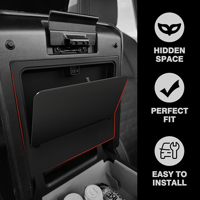 Muslogy Console Hidden Box & Cup Holder Inserts Compatible with 2025 2026 Toyota 4Runner Accessories Armrest Privacy Storage Large Opening Non-Slip Silicone Drink Stoppers Rubber Cup Holder Organizer