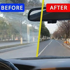 Luvio Car Glass Oil Film Remover with Cleaning Brush and Anti Fog Spray, Hydrophobic Rain Repellent for Windshield, Long Last
