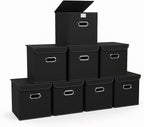 Closet Organizers Fabric Storage Bins With Lids Collapsible Cube Storage Organizer Basket With Handles,Storage Boxes for Clot