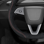 MEWANT DIY Stitching Steering Wheel Cover Wrap for Tesla Model 3 Highland 2023-2025/Model Y 2025 Highland for Tesla Model 3/Model Y Accessories(3D Style)