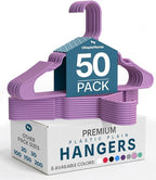 Utopia Home Plastic Hangers 50 Pack - Perfect Space Saving Clothes Hanger - Durable and Strong - Perfect Closet Organizers wi