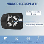Passenger Right Convex Side Mirror Glass, Heated with Blind Spot Mirror - Compatible with Ford Edge 2015-2018, Replace# FT4Z17K707D