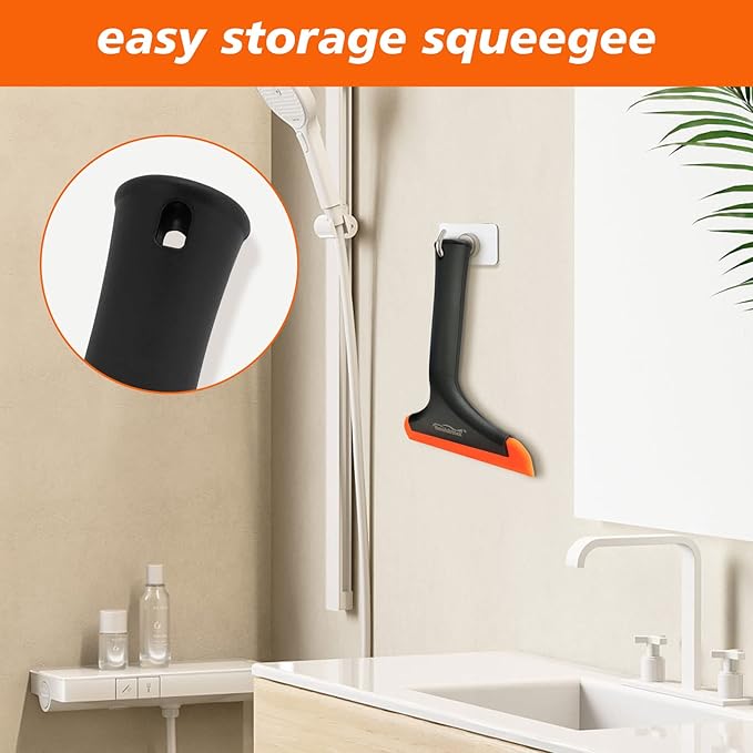 NEWISHTOOL All-Purpose Small Silicone Squeegee for Car & Home Cleaning, 3 Pack Window Tint Scraper for Car Windshield, Shower Bathroom Glass Door Washing