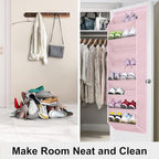 SLEEPING LAMB Over The Door Shoe Organizer for Closet, Kids Sneaker Storage for Hanging Shoe Rack for Door with Large Deep Po