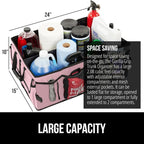 GORILLA GRIP Large Capacity Sturdy Trunk Storage Organizer, Slip and Water Resistant Collapsible Organization Container for
