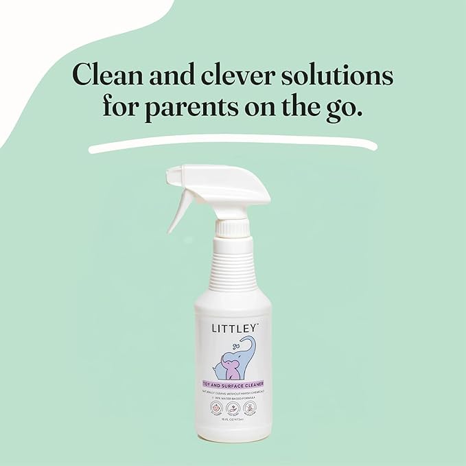 Littley Toy & Surface Cleaner | Alcohol-Free HOCl Spray for Baby Toys & High-Touch Surfaces | Fragrance-Free Formula | Gentle