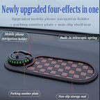 Multifunction Car Anti-Slip Mat, Car Dashboard Mobile Phone Holder, Rotating Anti Slip Mat Auto Phone Holder with Temporary P