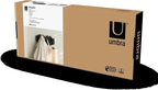 Umbra Picket Wall-Mounted Coat Rack Rail Hook with 5 Retractable Wood Pegs – Modern, Space-Saving Storage Organizer, Black