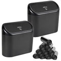 2 Packs Mini Car Trash Can Bin with Lid and 150pcs Trash Bags,Car Trash Can Bin,Car Garbage Trash Can Storage for Front Back Seat Accessories (2)…